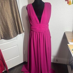 Lulu's Fuchsia Maxi Dress